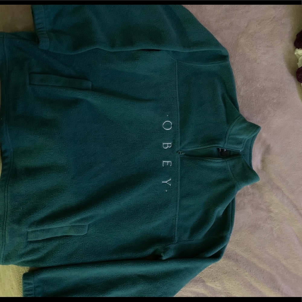 Obey quarter zip fleece